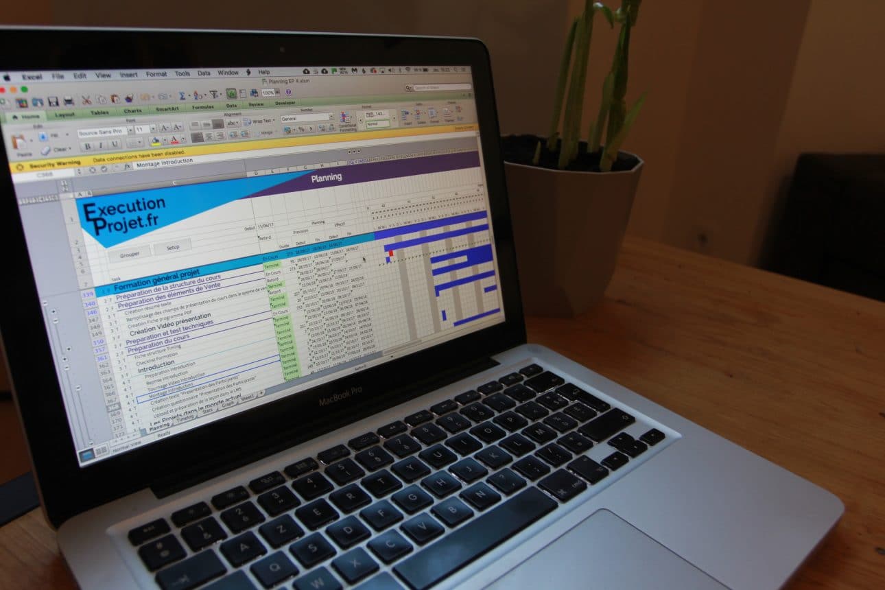 Comment faire un planning Excel avec un diagramme de Gantt