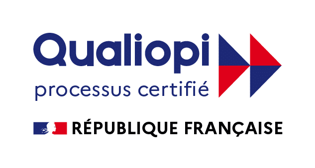 Logo Qualiopi processus certifié attestant du respect du référentiel national qualité des organismes de formations